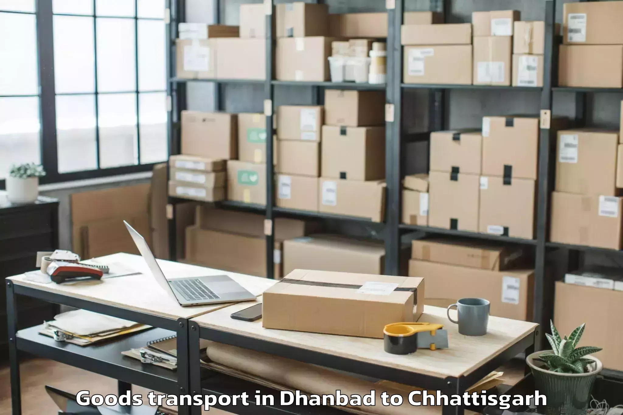 Get Dhanbad to Kasdol Goods Transport